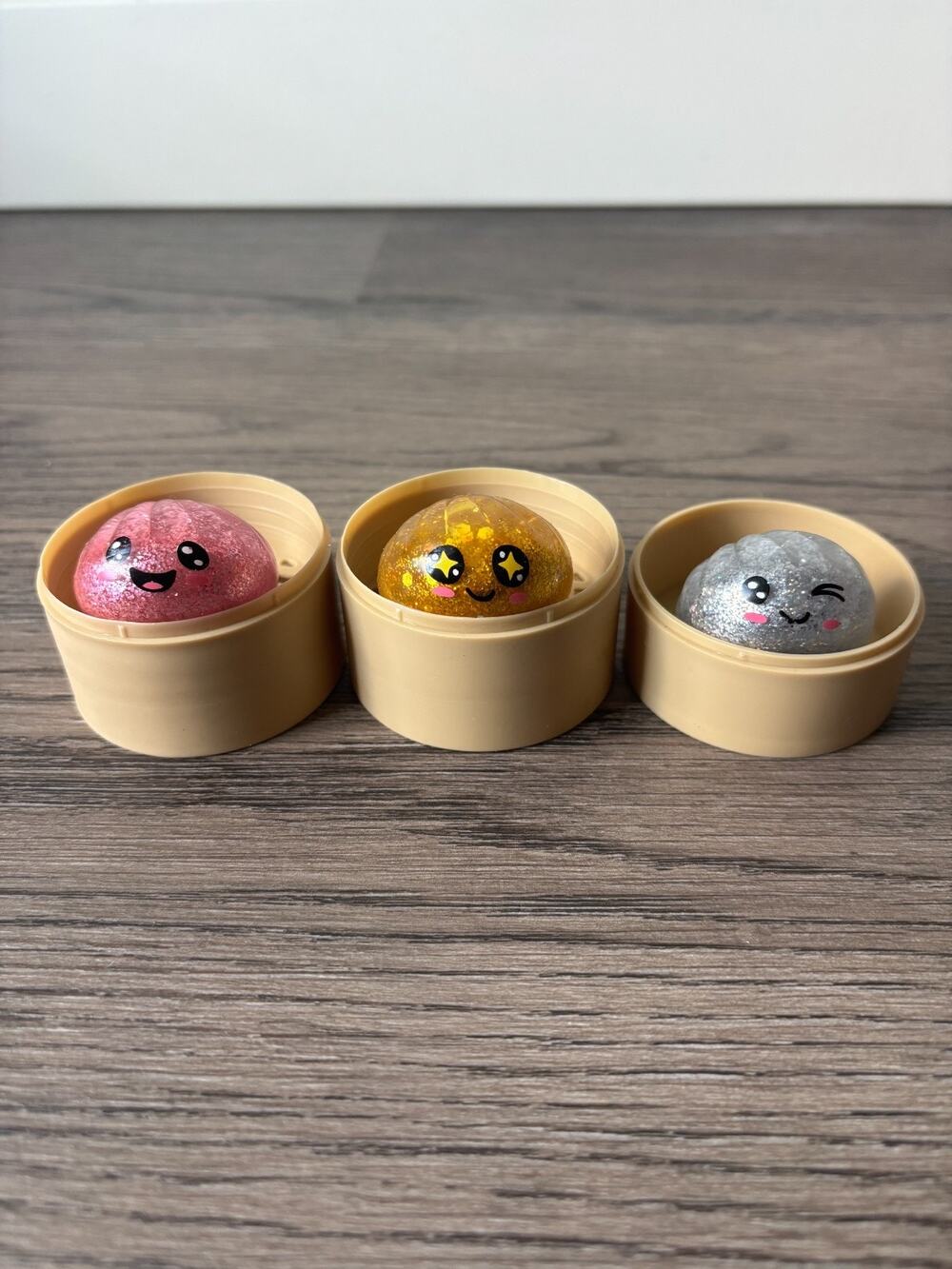 New Glitter Bao Buns TRIPLE Glitter with Original Packaging Squishy Toys